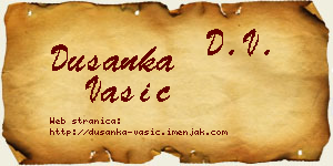 Dušanka Vasić vizit kartica
